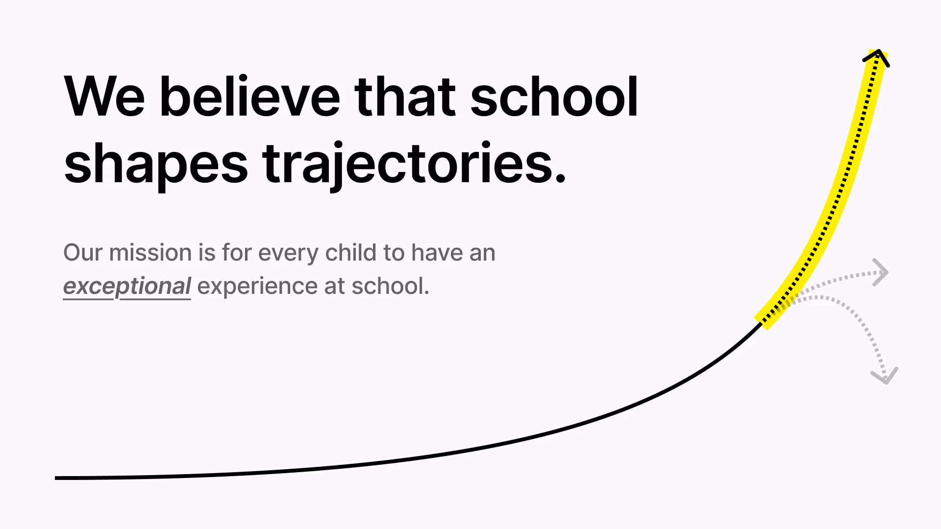 An image explaining Edia's mission for every child to have an exceptional experience at school